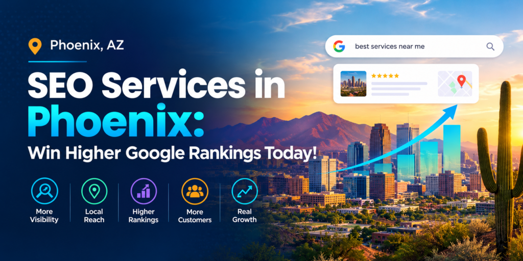 SEO services team helping a Phoenix Arizona business improve Google rankings