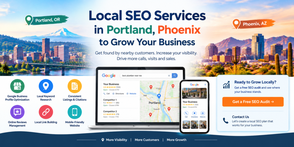 Local SEO Services in Portland, Phoenix to Grow Your Business